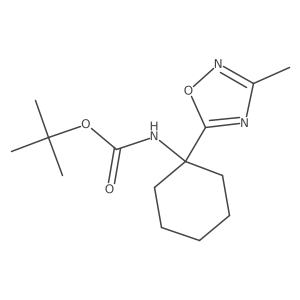 Tert-butyl [1-(3-methyl-1,2,4-oxadiazol-5-yl)cyclohexyl]carbamate结构式