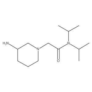 2-(3-aminopiperidin-1-yl)-N,N-bis(propan-2-yl)acetamide结构式