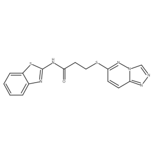 3-([1,2,4]triazolo[4,3-b]pyridazin-6-ylthio)-N-(benzo[d]thiazol-2-yl)propanamide Structure