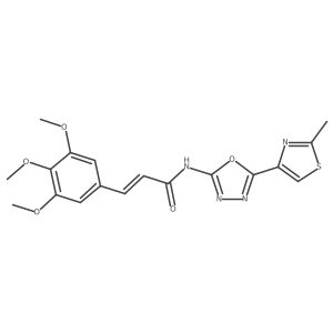 (E)-N-(5-(2-methylthiazol-4-yl)-1,3,4-oxadiazol-2-yl)-3-(3,4,5-trimethoxyphenyl)acrylamide Structure