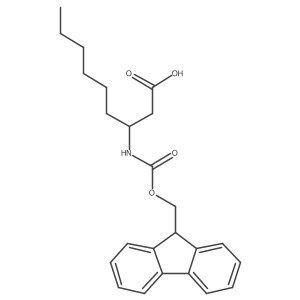 N-Fmoc-(+/-)-3-aminononanoic acid结构式