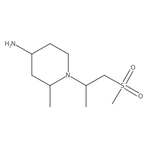 4-Piperidinamine, 2-methyl-1-[1-methyl-2-(methylsulfonyl)ethyl]- Structure