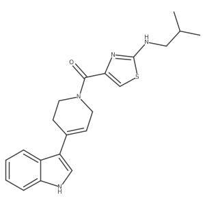 [4-(1H-indol-3-yl)-3,6-dihydro-1(2H)-pyridinyl][2-(isobutylamino)-1,3-thiazol-4-yl]methanone Structure