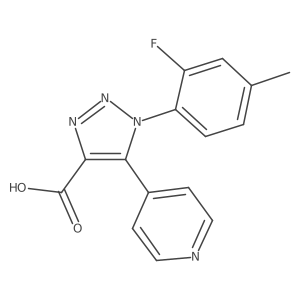 1-(2-fluoro-4-methylphenyl)-5-(pyridin-4-yl)-1H-1,2,3-triazole-4-carboxylic acid结构式