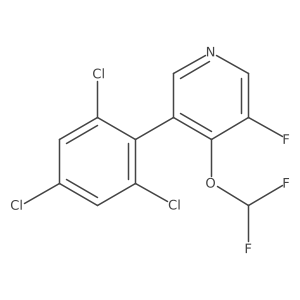 4-(Difluoromethoxy)-3-fluoro-5-(2,4,6-trichlorophenyl)pyridine Structure