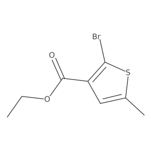 Ethyl 2-bromo-5-methylthiophene-3-carboxylate结构式