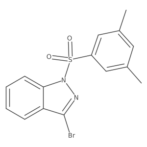 3-bromo-1-(3,5-dimethylphenylsulfonyl)-1H-indazole结构式