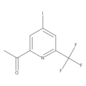 1-[4-Iodo-6-(trifluoromethyl)pyridin-2-YL]ethanone Structure