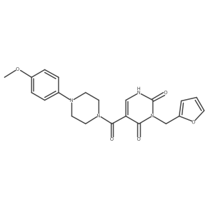 3-(furan-2-ylmethyl)-5-(4-(4-methoxyphenyl)piperazine-1-carbonyl)pyrimidine-2,4(1H,3H)-dione结构式