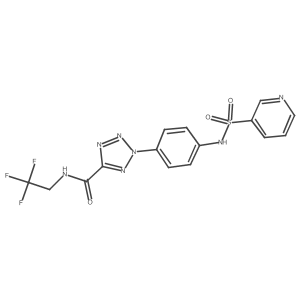 2-(4-(pyridine-3-sulfonamido)phenyl)-N-(2,2,2-trifluoroethyl)-2H-tetrazole-5-carboxamide Structure