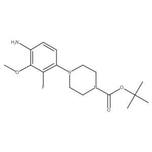 1,1-Dimethylethyl 4-(4-amino-2-fluoro-3-methoxyphenyl)-1-piperazinecarboxylate Structure