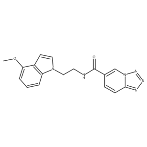 N-[2-(4-methoxy-1H-indol-1-yl)ethyl]tetrazolo[1,5-a]pyridine-6-carboxamide Structure