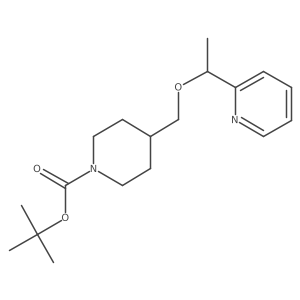 tert-Butyl 4-((1-(pyridin-2-yl)ethoxy)methyl)piperidine-1-carboxylate结构式
