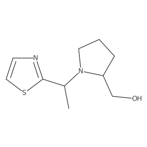 (1-(1-(Thiazol-2-yl)ethyl)pyrrolidin-2-yl)methanol Structure