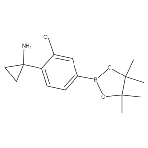 1-[2-Chloro-4-(4,4,5,5-tetramethyl-1,3,2-dioxaborolan-2-yl)phenyl]cyclopropanamine Structure