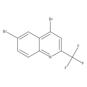 4,6-Dibromo-2-(trifluoromethyl)quinoline结构式