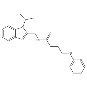 N-[(1-isopropyl-1H-1,3-benzimidazol-2-yl)methyl]-4-(2-pyrimidinylamino)butanamide结构式