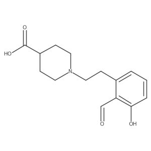 1-(2-Formyl-3-hydroxyphenethyl)piperidine-4-carboxylic acid结构式