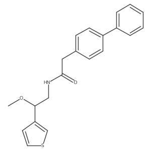 2-([1,1'-biphenyl]-4-yl)-N-(2-methoxy-2-(thiophen-3-yl)ethyl)acetamide Structure