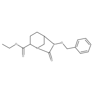 Ethyl 6-benzyloxy-7-oxo-1,6-diazabicyclo[3.2.1]octane-2-carboxylate结构式