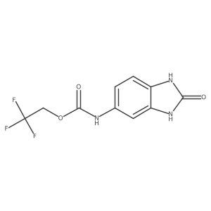 2,2,2-trifluoroethyl N-(2-oxo-2,3-dihydro-1H-1,3-benzodiazol-5-yl)carbamate结构式