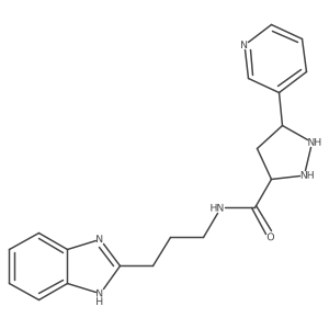 N-[3-(1H-benzimidazol-2-yl)propyl]-5-pyridin-3-ylpyrazolidine-3-carboxamide Structure