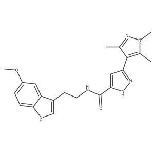 N-[2-(5-methoxy-1H-indol-3-yl)ethyl]-1',3',5'-trimethyl-1'H,2H-3,4'-bipyrazole-5-carboxamide Structure