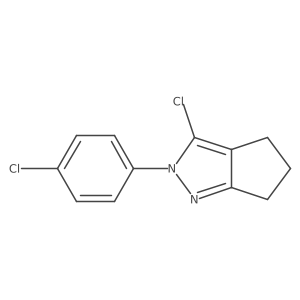 3-chloro-2-(4-chlorophenyl)-2H,4H,5H,6H-cyclopenta[c]pyrazole结构式