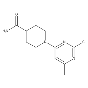 1-(2-Chloro-6-methylpyrimidin-4-yl)piperidine-4-carboxamide结构式