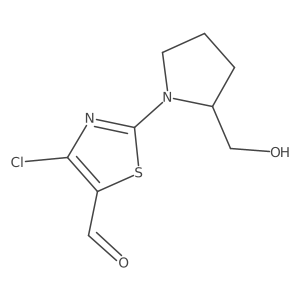 4-Chloro-2-[2-(hydroxymethyl)pyrrolidin-1-YL]-1,3-thiazole-5-carbaldehyde Structure
