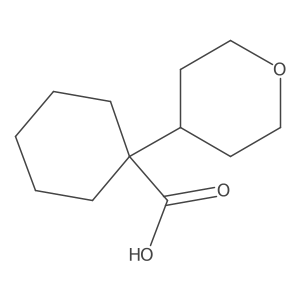 1-(Tetrahydro-2h-pyran-4-yl)cyclohexane-1-carboxylic acid结构式