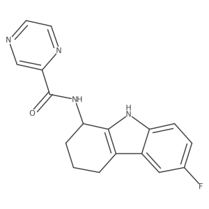 N-(6-fluoro-2,3,4,9-tetrahydro-1H-carbazol-1-yl)pyrazine-2-carboxamide Structure