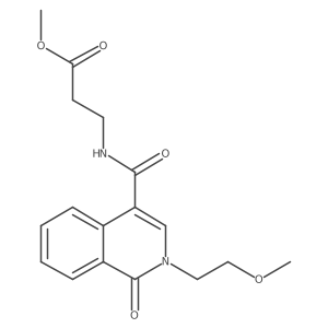 methyl N-{[2-(2-methoxyethyl)-1-oxo-1,2-dihydroisoquinolin-4-yl]carbonyl}-beta-alaninate结构式