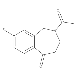2-acetyl-8-fluoro-2,3,4,5-tetrahydro-1H-2-benzazepin-5-one结构式