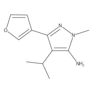 3-(furan-3-yl)-1-methyl-4-(propan-2-yl)-1H-pyrazol-5-amine Structure