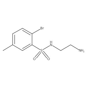N-(2-Aminoethyl)-2-bromo-5-methylbenzene-1-sulfonamide结构式