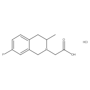 2-(7-Fluoro-3-methyl-3,4-dihydroisoquinolin-2(1H)-yl)acetic acid hydrochloride结构式