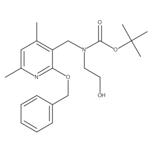 Tert-butyl ((2-(benzyloxy)-4,6-dimethylpyridin-3-yl)methyl)(2-hydroxyethyl)carbamate结构式