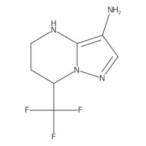 7-(Trifluoromethyl)-4H,5H,6H,7H-pyrazolo[1,5-a]pyrimidin-3-amine结构式