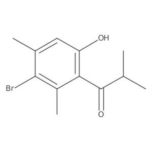 1-(3-Bromo-6-hydroxy-2,4-dimethylphenyl)-2-methylpropan-1-one结构式