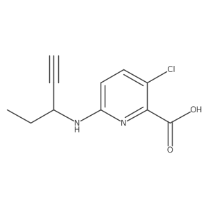 3-Chloro-6-[(pent-1-yn-3-yl)amino]pyridine-2-carboxylic acid Structure