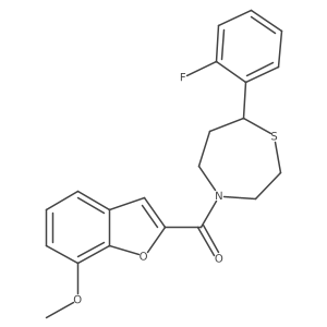 (7-(2-Fluorophenyl)-1,4-thiazepan-4-yl)(7-methoxybenzofuran-2-yl)methanone Structure