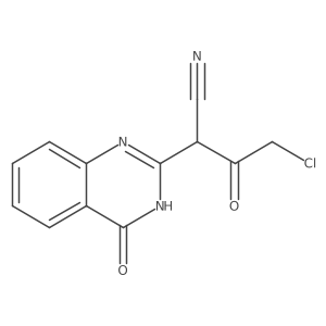 4-Chloro-3-oxo-2-(4-oxo-3,4-dihydroquinazolin-2-yl)butanenitrile Structure