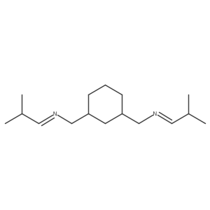 1,3-Cyclohexanedimethanamine, N1,N3-bis(2-methylpropylidene)- Structure