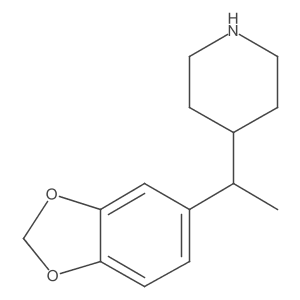 4-[1-(1,3-Dioxaindan-5-yl)ethyl]piperidine结构式
