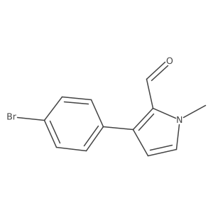 3-(4-Bromophenyl)-1-methyl-1H-pyrrole-2-carbaldehyde结构式