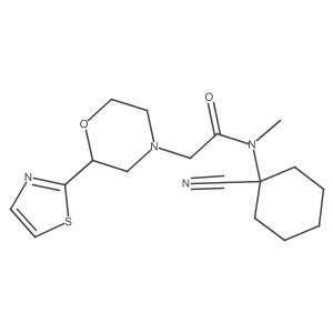 N-(1-cyanocyclohexyl)-N-methyl-2-[2-(1,3-thiazol-2-yl)morpholin-4-yl]acetamide Structure