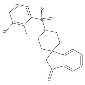 1'-((3-chloro-2-methylphenyl)sulfonyl)-3H-spiro[isobenzofuran-1,4'-piperidin]-3-one结构式