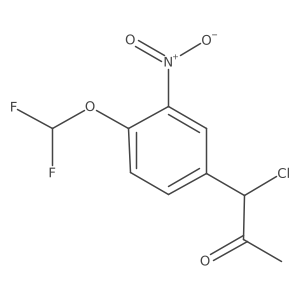 1-Chloro-1-(4-(difluoromethoxy)-3-nitrophenyl)propan-2-one Structure
