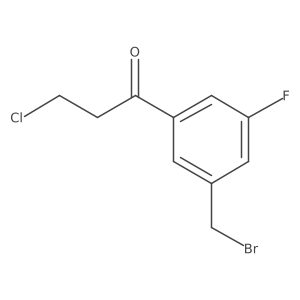 1-(3-(Bromomethyl)-5-fluorophenyl)-3-chloropropan-1-one结构式